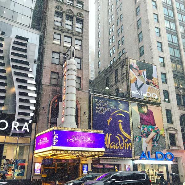 Our sister show @frozenbroadway opens tomorrow and she's arrived in typical fashion. ❄️